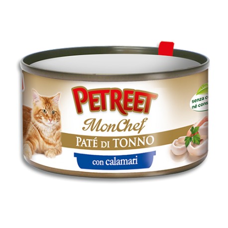 Petreet bocconi gatto tonno calamari gr 80x3