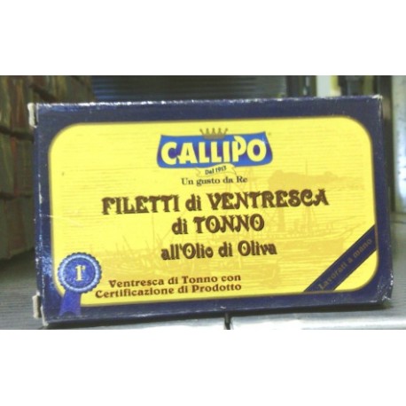 Callipo filetti di ventresca di tonno all'olio di oliva gusto re gr 125